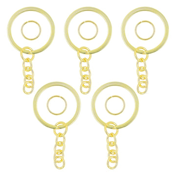 30MM Keychain With Connecter Ring (Big) (GOLD)