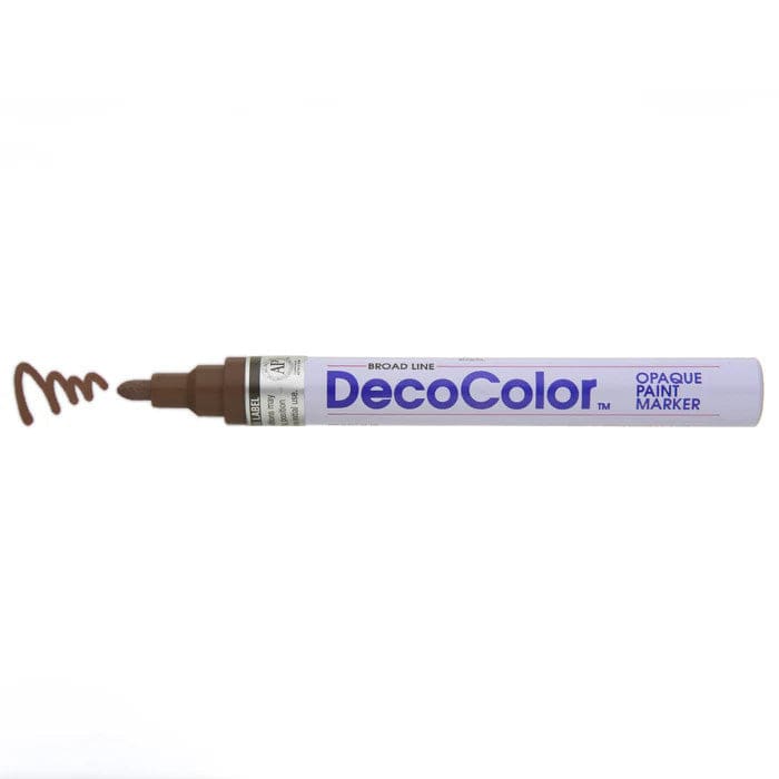 MARVY UCHIDA DARK BROWN Deco Color Broad Line Opaque paint Marker