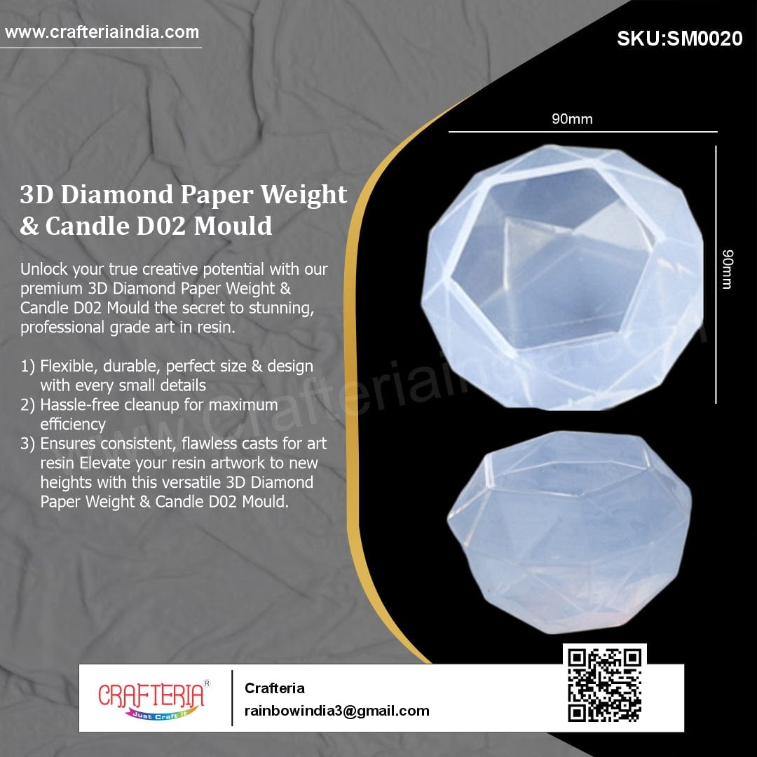 My Store Silicon Mould 3D DIAMOND PAPER WEIGHT D02 MOULD