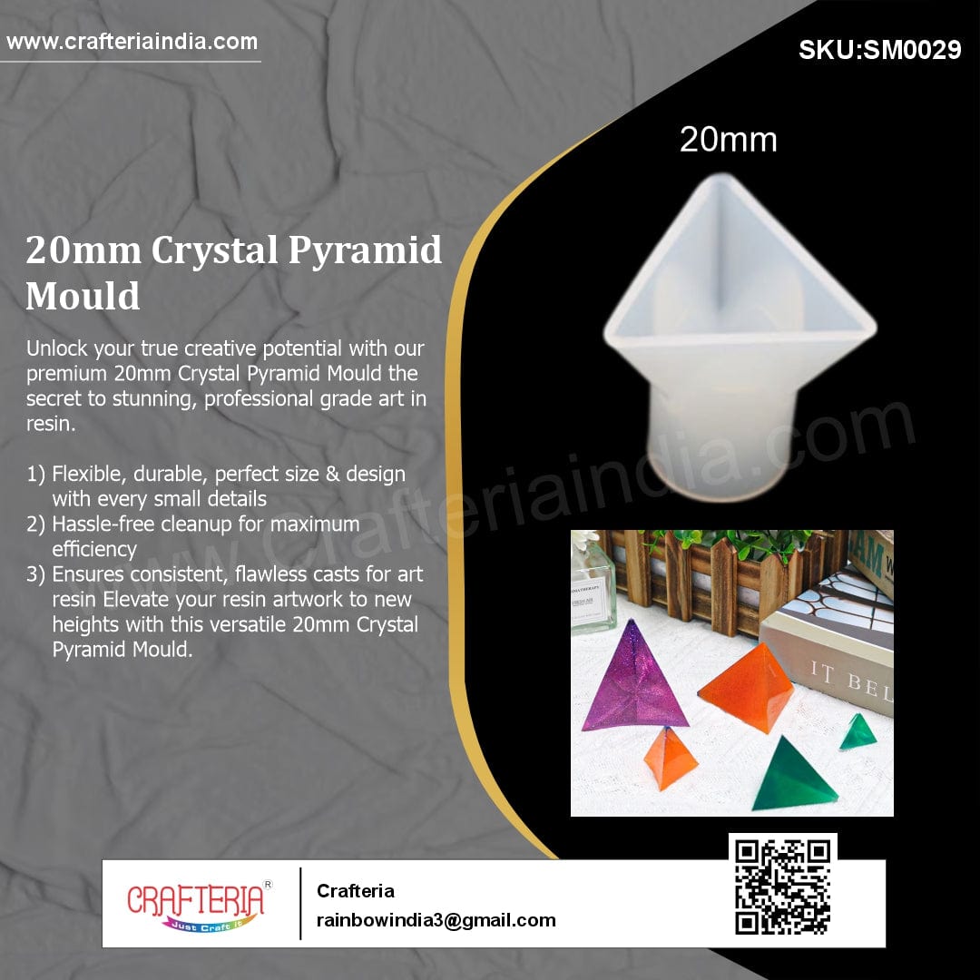 My Store Silicon Mould 20mm CRYSTAL PYRAMIND MOULD