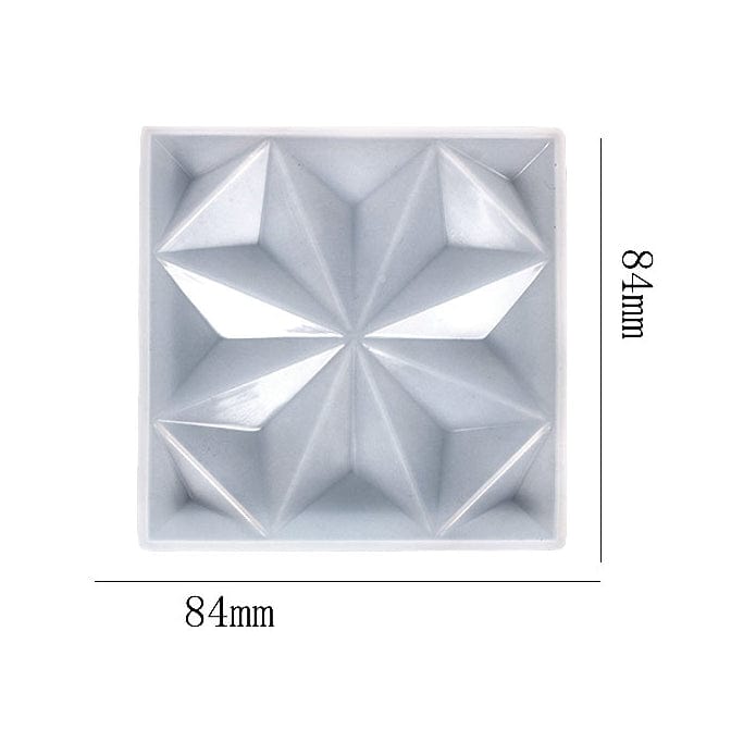 My Store Silicon Mould Square With 3D 8 Corner Star Coaster Mould