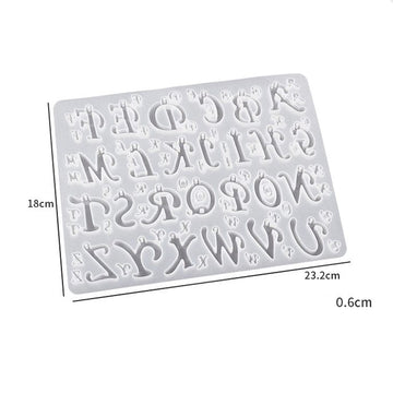 My Store Silicon Mould 78 Cavity Alphabet Letter Mould