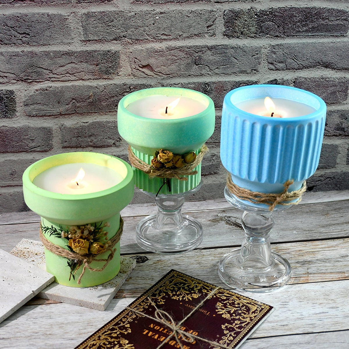 My Store Silicon Mould High Waist Candle Holder Mould