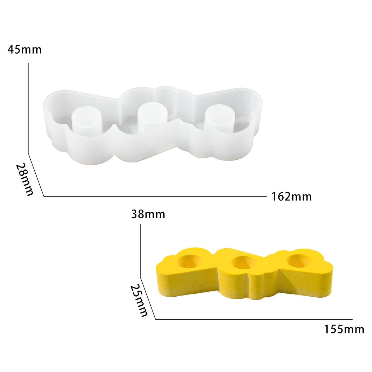 My Store Silicon Mould 3 Hole Cloud Candle Holder Mould