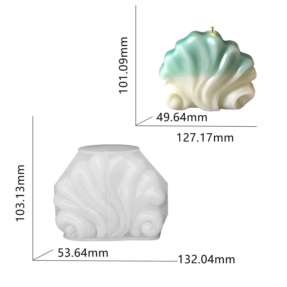 My Store Silicon Mould 3D Shell Candle Mould