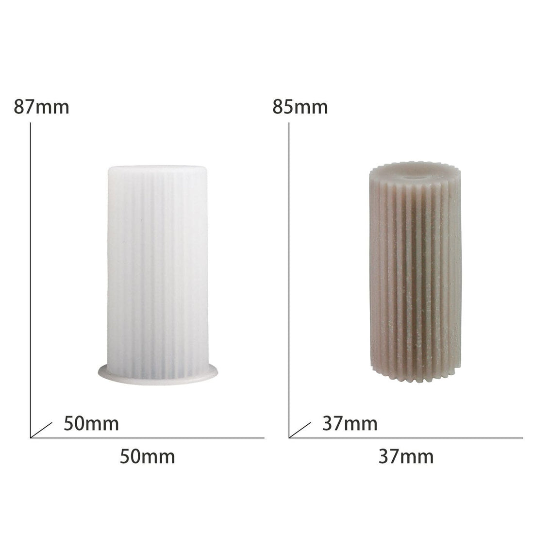 My Store Silicon Mould Small Cylindrical Striped Candle Mould