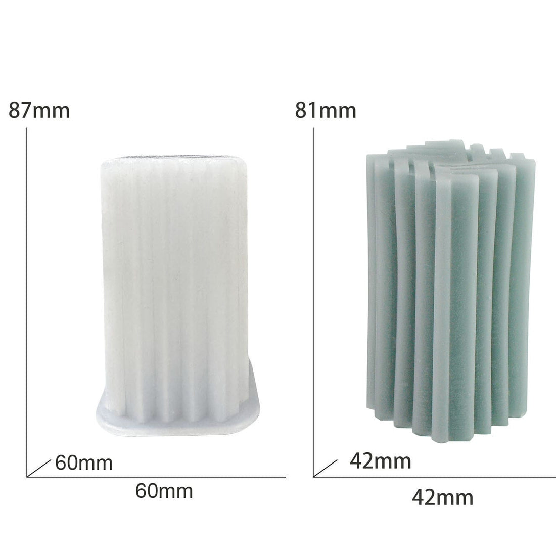 My Store Silicon Mould Square Striped Candle Mould