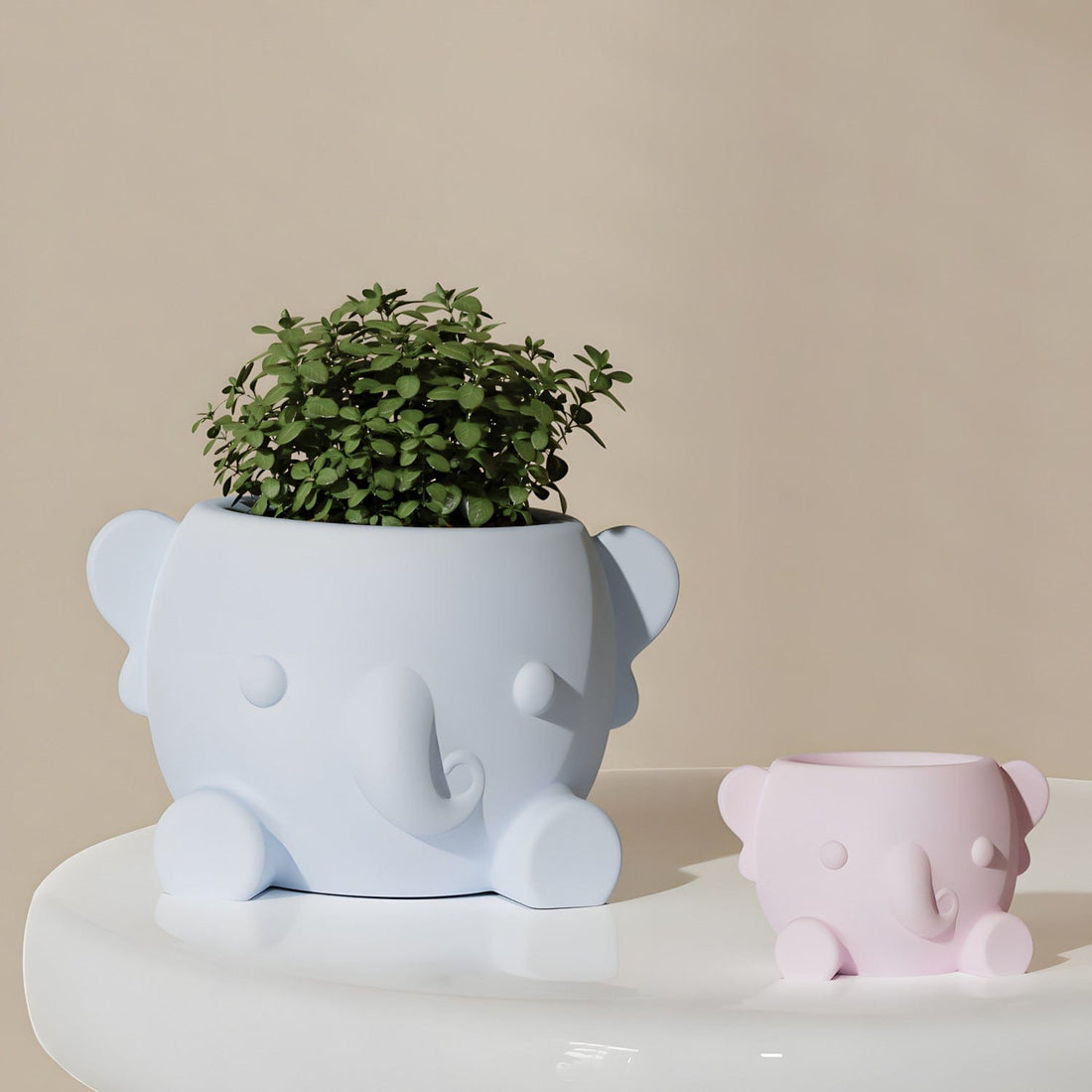 My Store Silicon Mould Small Elephant Flower Pot Mould